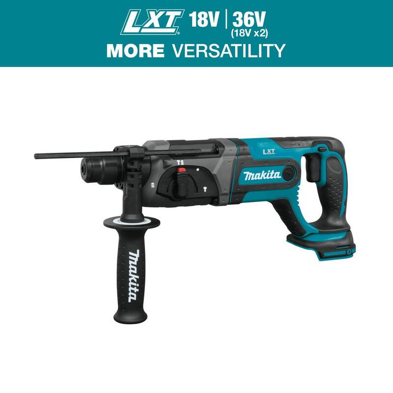 Martillo rotativo inalámbrico Makita 18V LXT de 7/8 pulgadas SDS-Plus de concreto/mampostería de iones de litio (Herramienta solamente) - XRH04Z