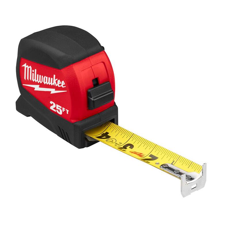 Milwaukee Cinta Métrica Compacta de Hoja Ancha de 25 ft. x 1.2 in. con Alcance de 15 ft. (Paquete de 4) - 48-22-0425-4X