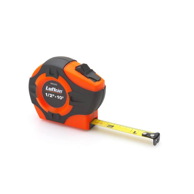Serie P1000 de Crescent Lufkin 1 pulgada x 33 pies Cinta métrica con retorno de potencia de hoja A5 revestida en amarillo naranja de alta visibilidad - P2133N