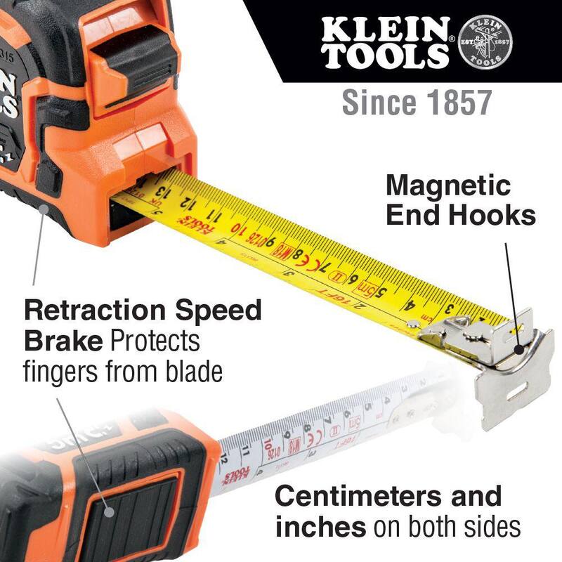 Herramienta Klein 16 pies Cinta Métrica Magnética de Doble Gancho - 86315