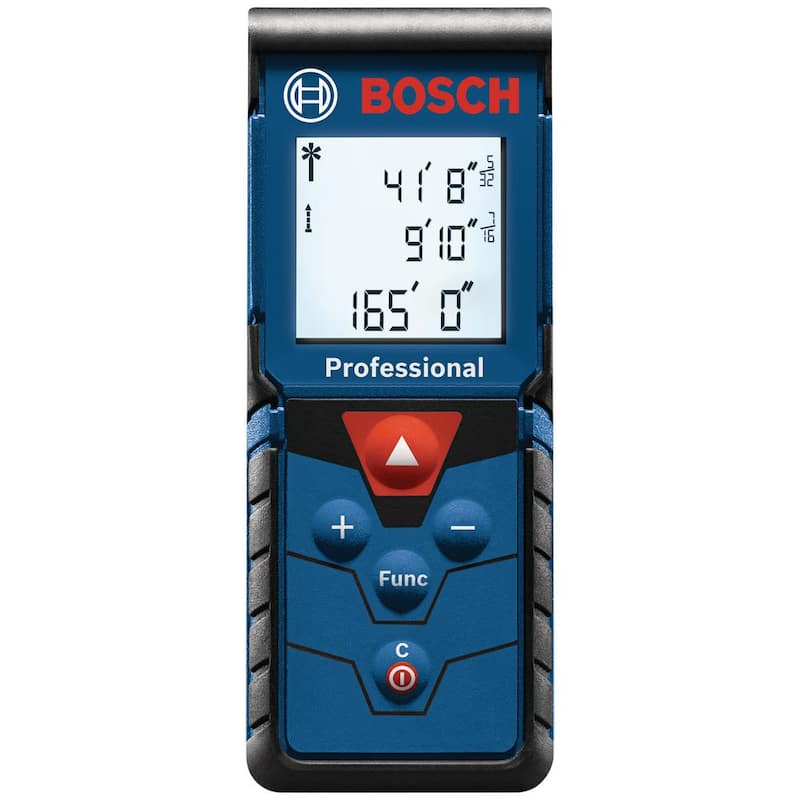 Herramienta de medición láser Bosch BLAZE 165 ft. con cinta métrica, área y volumen - GLM165-40