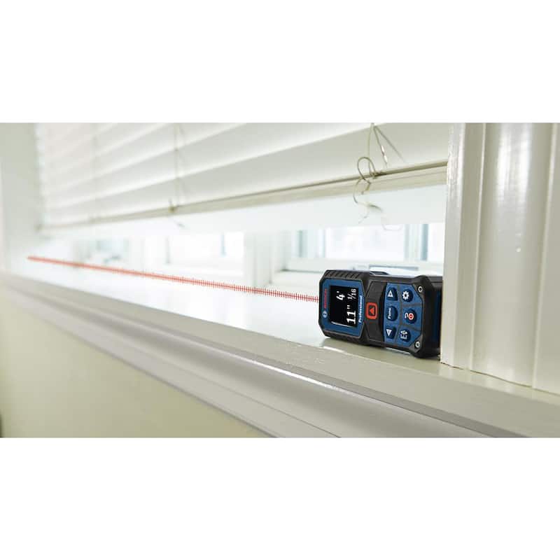 Bosch BLAZE 165 pies. Herramienta de medición de cinta láser con batería de doble potencia, pantalla a color y redondeo de medidas - GLM165-22