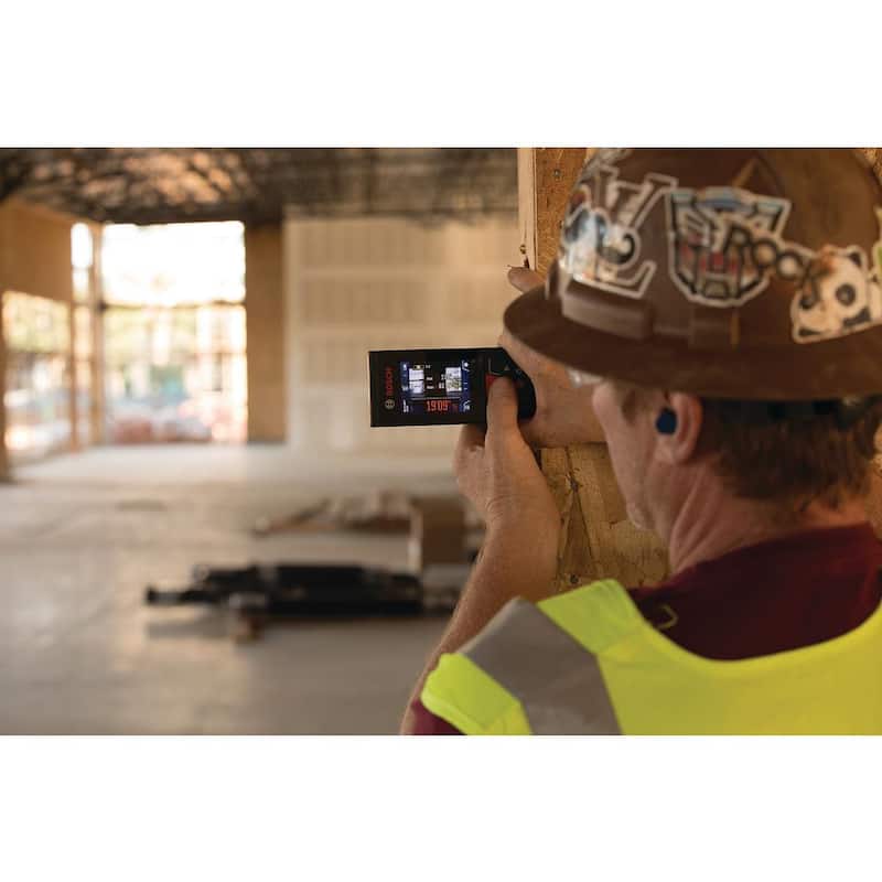 Herramienta de medición con cinta láser para exteriores Bosch BLAZE 400 ft. con Bluetooth y visor de cámara - GLM400C