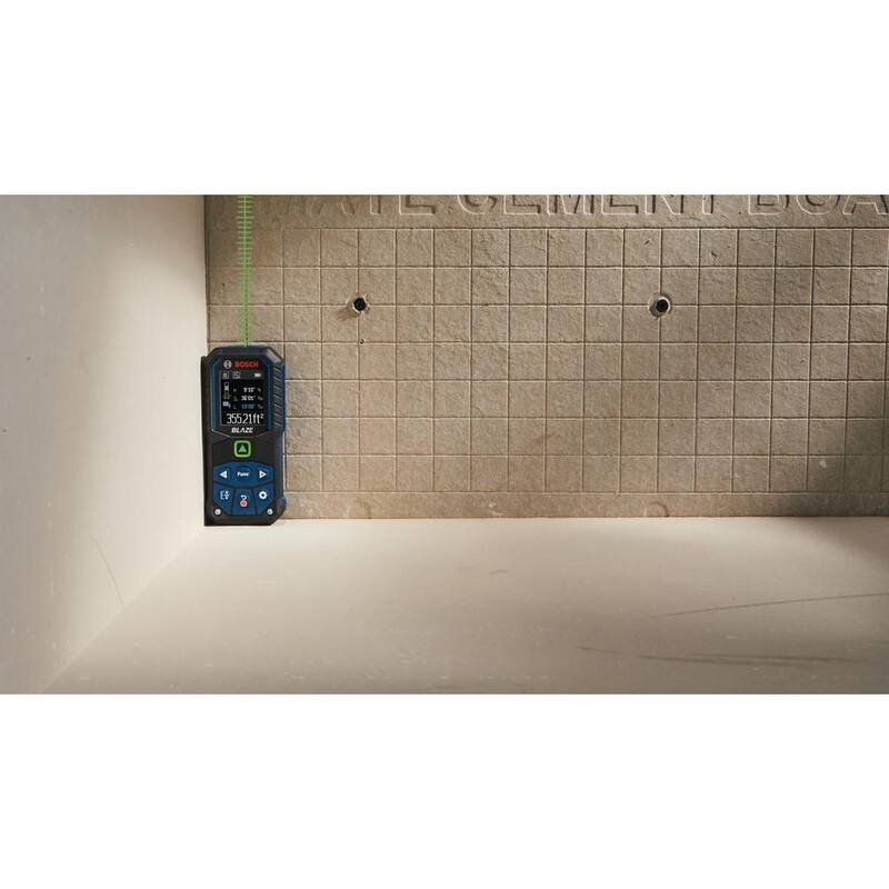 Bosch BLAZE 165 ft. Cinta métrica láser verde con pantalla a color y función de redondeo de medidas - GLM165-25G