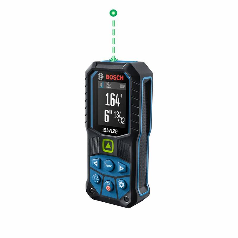 Bosch BLAZE 165 ft. Cinta métrica láser verde con pantalla a color y función de redondeo de medidas - GLM165-25G