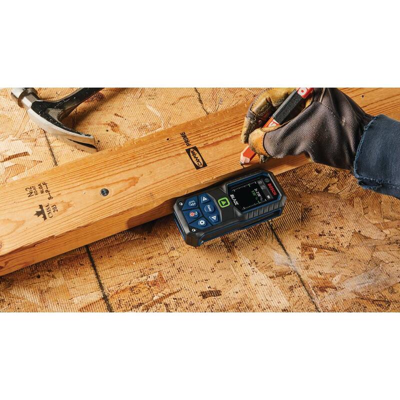 Bosch BLAZE 165 ft. Cinta métrica láser verde con pantalla a color y función de redondeo de medidas - GLM165-25G