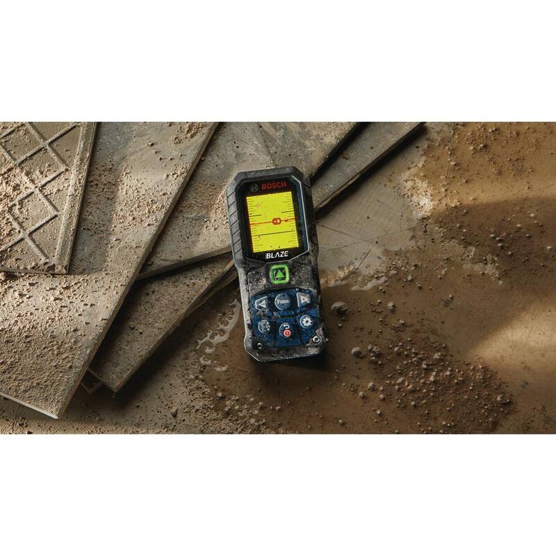 Bosch BLAZE 165 ft. Cinta métrica láser verde con pantalla a color y función de redondeo de medidas - GLM165-25G