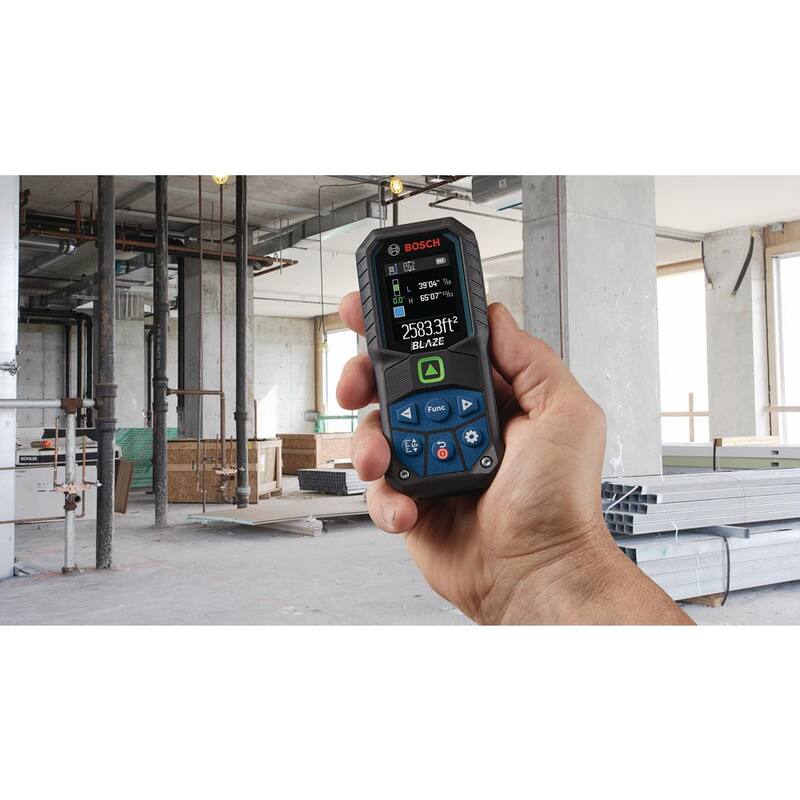 Bosch BLAZE 165 ft. Cinta métrica láser verde con pantalla a color y función de redondeo de medidas - GLM165-25G