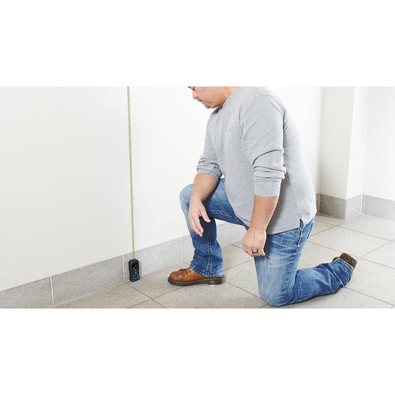 Bosch BLAZE 165 ft. Medidor de distancia láser verde con cinta métrica de doble potencia, Bluetooth y redondeo de medidas - GLM165-27CG