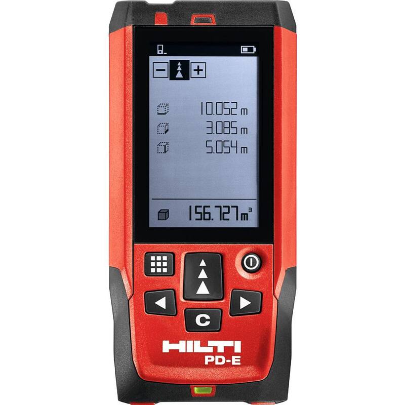 Medidor de distancia láser PD-E Hilti de 650 pies con (2) pilas AAA, correa de mano y estuche - 2062051