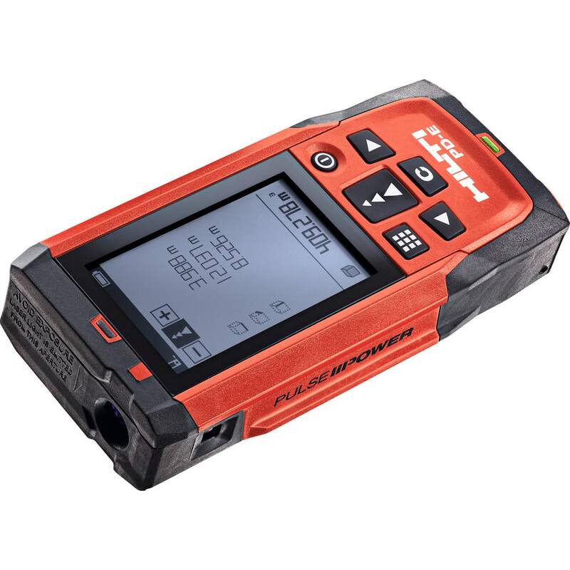 Medidor de distancia láser PD-E Hilti de 650 pies con (2) pilas AAA, correa de mano y estuche - 2062051