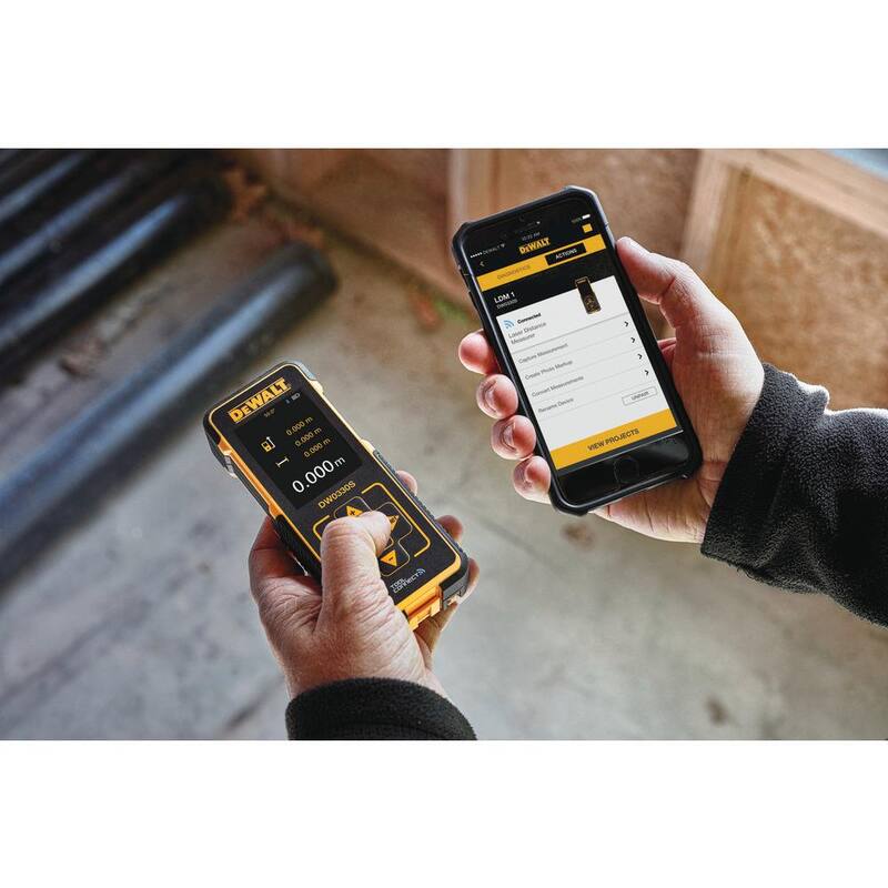 Medidor de distancia láser DEWALT de 330 pies con pantalla a color - DW0330SN