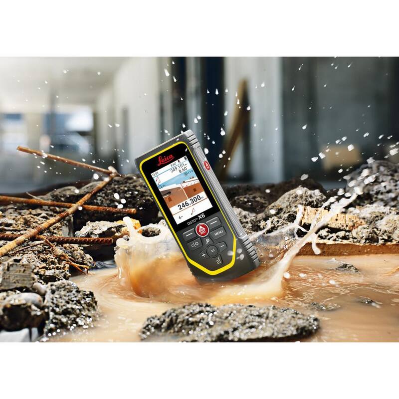 Herramienta de medición de cinta láser de alcance de 800 pies con tecnología P2P - Paquete Disto X6 de Leica