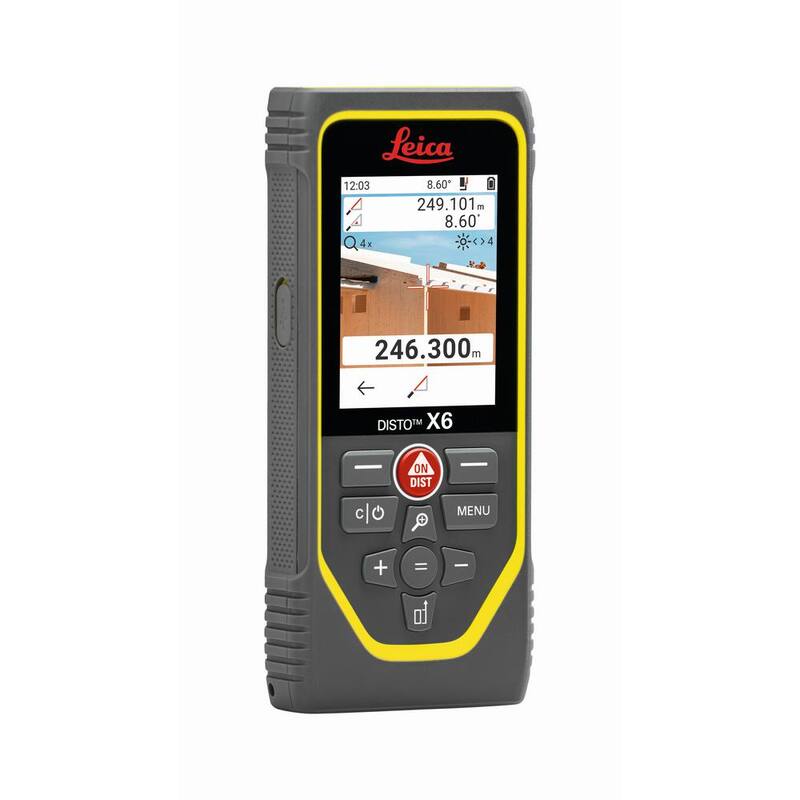 Herramienta de medición de cinta láser de alcance de 800 pies con tecnología P2P - Paquete Disto X6 de Leica