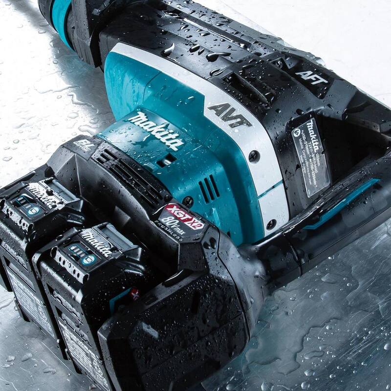 Martillo Rotativo AVT sin escobillas de 2 in., Kit Makita 40V max X2 XGT (80V max), Capacidad AWS (4.0 Ah) con dos baterías XGT de 4.0Ah - GRH06PM-2BL4040