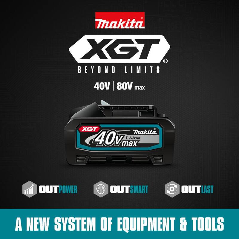 Martillo Rotativo AVT sin escobillas de 2 in., Kit Makita 40V max X2 XGT (80V max), Capacidad AWS (4.0 Ah) con dos baterías XGT de 4.0Ah - GRH06PM-2BL4040
