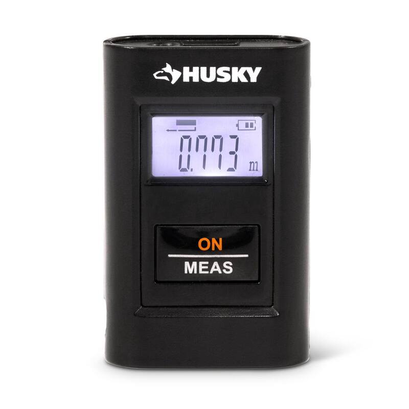 Herramienta de medición láser de bolsillo recargable Husky de 60 pies - HLDMPKT