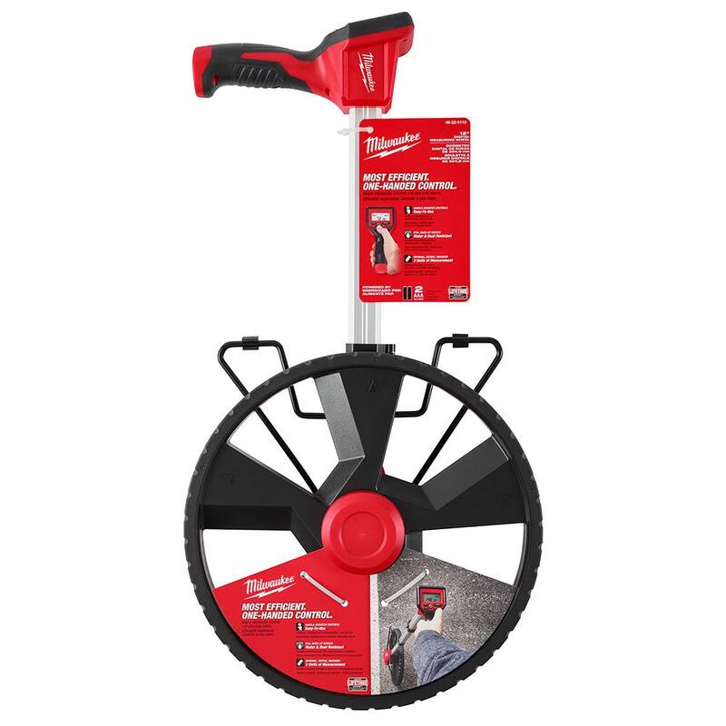 Rueda de medición digital de 12 pulgadas de Milwaukee con cinta métrica compacta de 25 pies - 48-22-5112-48-22-6625