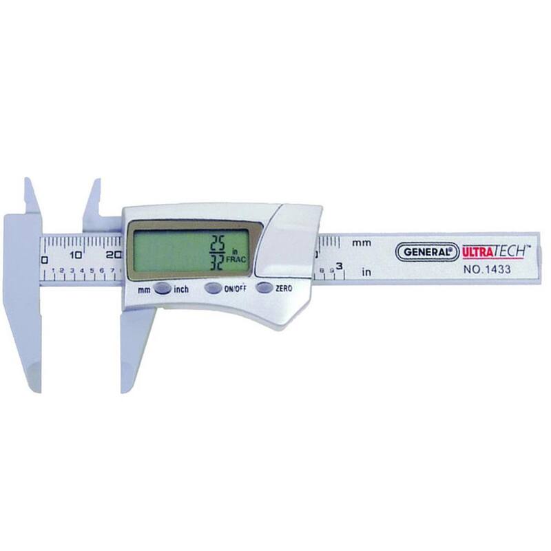 Calibrador digital de fibra de carbono de 3 pulgadas de General Tools - 1433