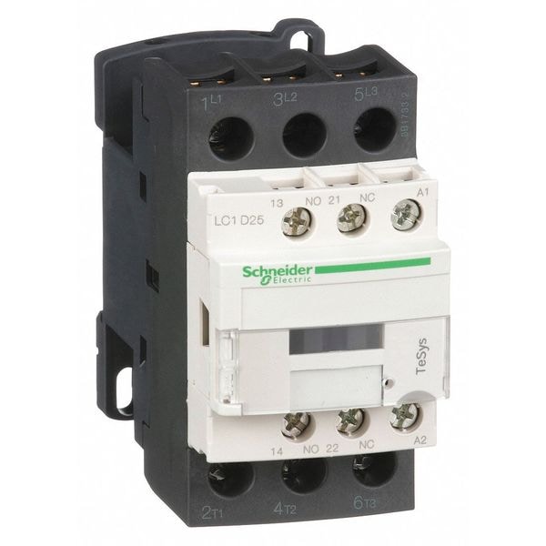 Contactor magnético IEC de Schneider Electric, 3 polos, 120 V CA, 25 A, Reversión: No - LC1D25G7.
