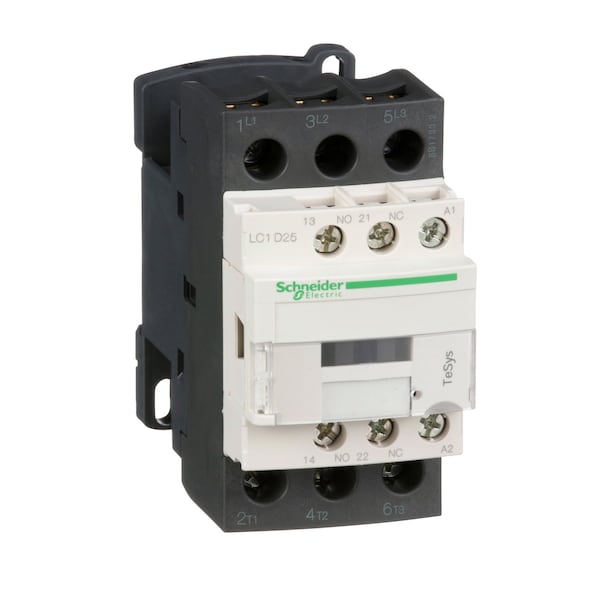 Contactor magnético IEC de Schneider Electric, 3 polos, 120 V CA, 25 A, Reversión: No - LC1D25G7.