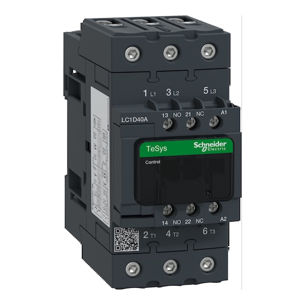 Contactador magnético IEC de Schneider Electric, 3 polos, 120 V AC, 40 A, Reversión: No - LC1D40AG7