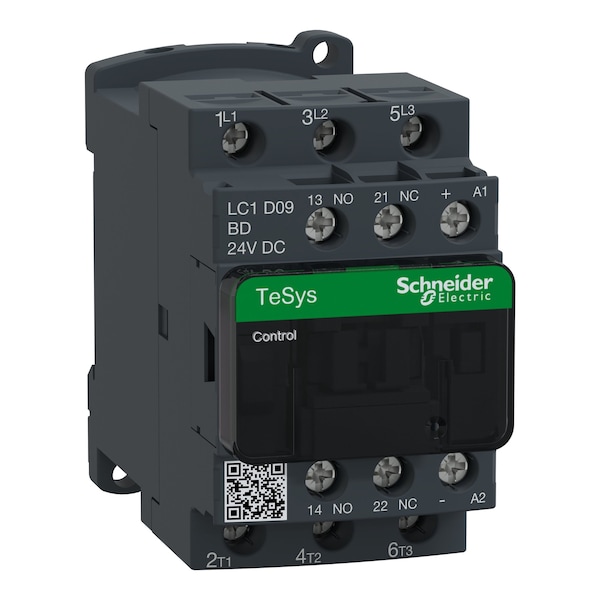 Contacto magnético IEC de Square D, 3 polos, 24 V CC, 9 A, Reversible: No - LC1D09BD