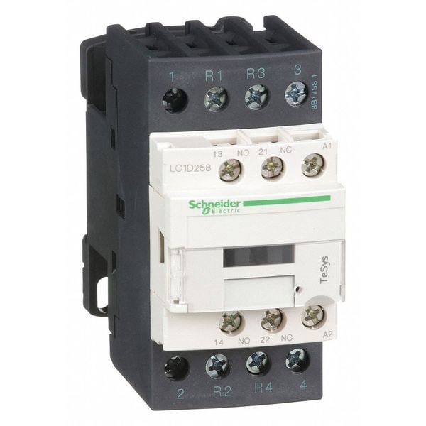 Contactor magnético IEC de Schneider Electric, 4 polos, 120 V CA, 25 A, Reversa: No - LC1D258G7