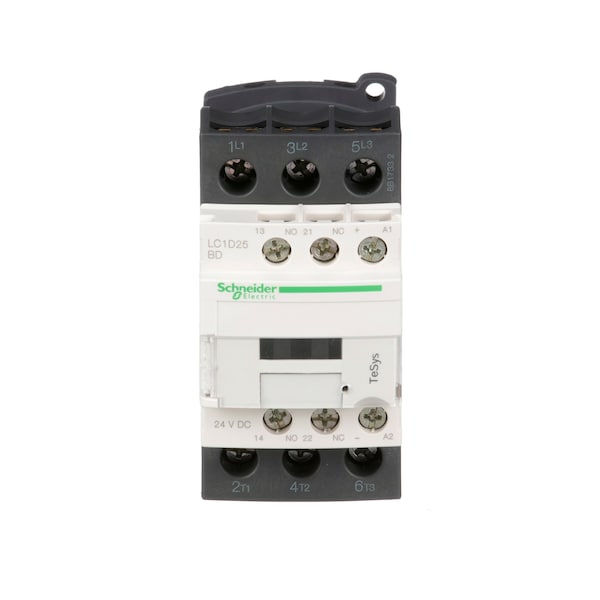 Contactor Magnético IEC de Square D, 3 Polos, 24 V DC, 25 A, Reversión: No - LC1D25BD