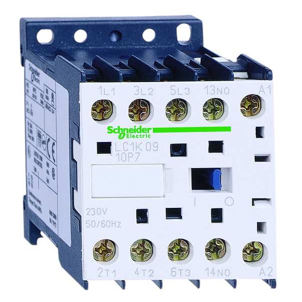Contactores magnéticos miniatura IEC de Schneider Electric, 3 polos, 24 V CA, 6 A, Reversa: No - LC1K0610B7
