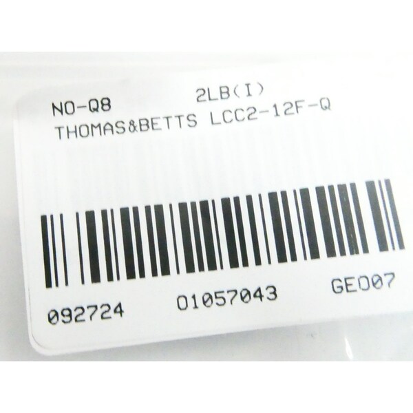 Caja de 25 conectores de terminal de cobre de dos orificios, 25 unidades - LCC2-12F-Q