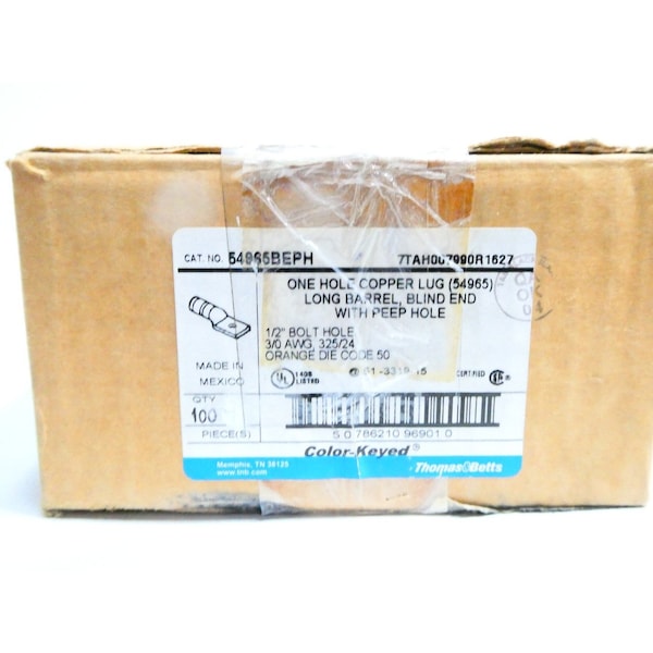 Abrazadera de cobre de un solo orificio 1/2 pulgada - Conector 54965BEPH