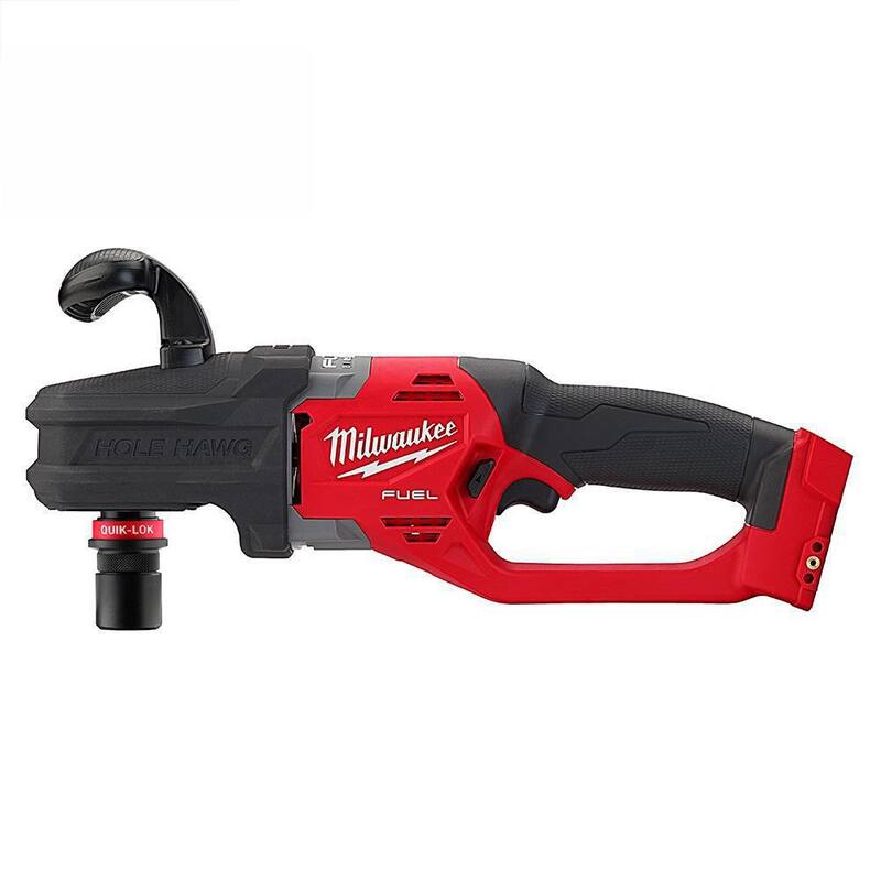 Milwaukee M18 FUEL 18V Litio-Ion Brushless Taladro de Ángulo Recto Inalámbrico Hole Hawg 7/16 in. con Quick-Lok (Solo Herramienta) - 2808-20