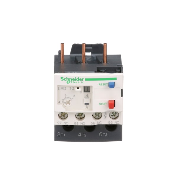 Relevador de sobrecarga Schneider Electric, 4 a 6A, 3P, Clase 10, 690VCA - LRD10