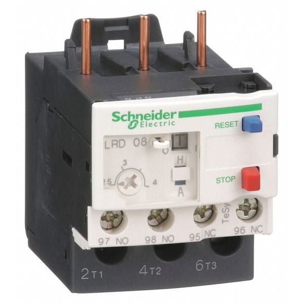 Relevador de sobrecarga Schneider Electric, 2.50 a 4A, 3P, Clase 10, 690V - LRD08