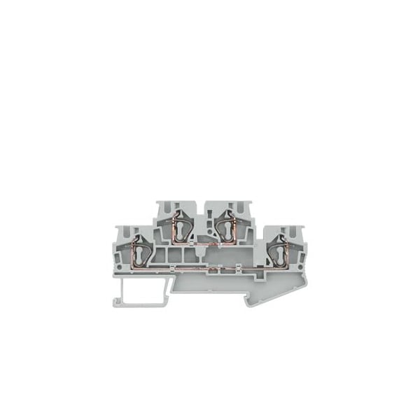 Bloque de terminales Siemens, Resorte, 2 niveles, 4, Gris, 4-Conexiones - 8WH2025-0AG00