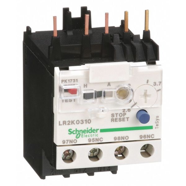 Relevador de sobrecarga Schneider Electric, 2.60 a 3.70A, Clase 10, 3P - LR2K0310