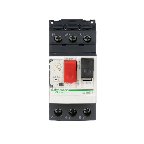 Arrancador manual de motor Schneider Electric, botón, 6-10A, 1P - GV2ME14.