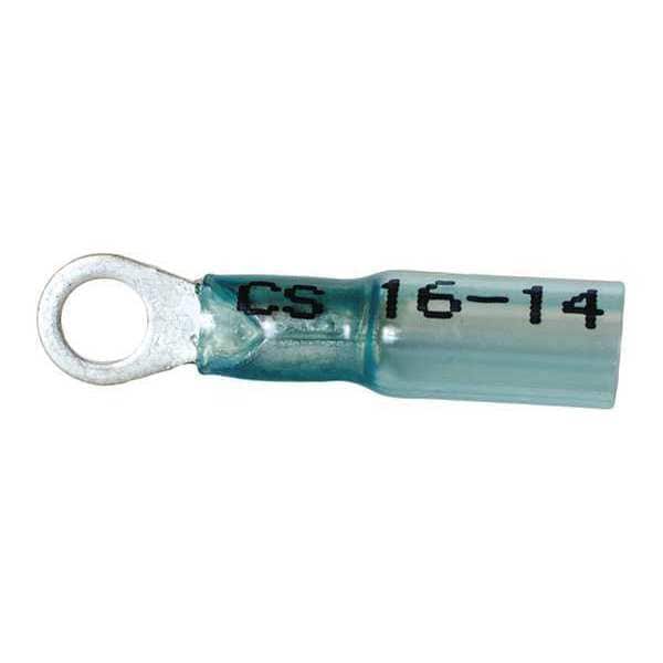 Velvac 16-14 AWG Heat-Shrink Ring Terminal 3/8" Stud PK10 - 37317