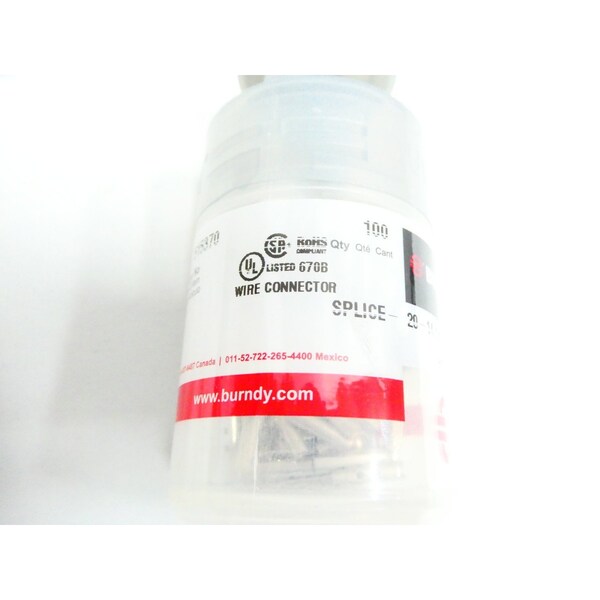 Paquete de 100 empalmes sin aislamiento para cable 20-14AWG y kit de tubos termocontraíbles - YSV14BOX