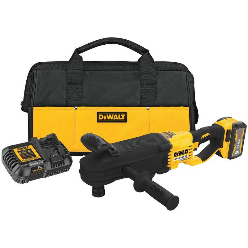 DEWALT FLEXVOLT 60V MAX Taladro inalámbrico con cambio rápido de broca para montantes y vigas, y (1) Batería FLEXVOLT 9.0Ah - DCD471X1