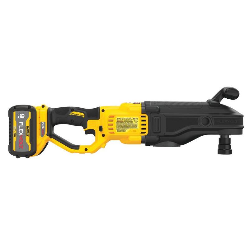 DEWALT FLEXVOLT 60V MAX Taladro inalámbrico con cambio rápido de broca para montantes y vigas, y (1) Batería FLEXVOLT 9.0Ah - DCD471X1