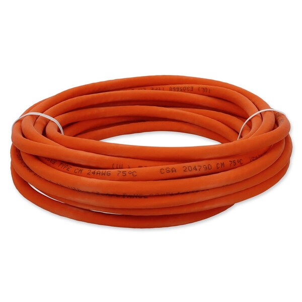 Adaptador 50FT RJ-45 MACHO A RJ-45 MACHO CAT6A RECTO NARANJA UTP COBRE PVC PAT - ADD-50FCAT6A-OE