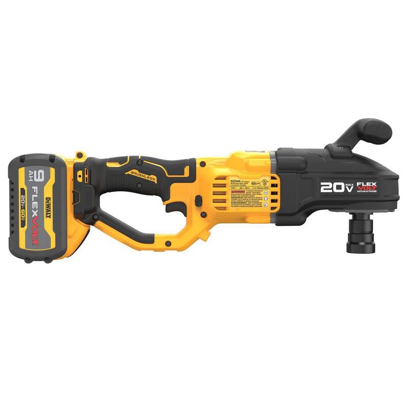 DEWALT 20V Taladro Compacto de Travesaños y Montantes inalámbrico sin escobillas de iones de litio de 7/16 pulg.  Kit con Ventaja FLEXVOLT y (1) Batería de 9.0Ah - DCD445X1