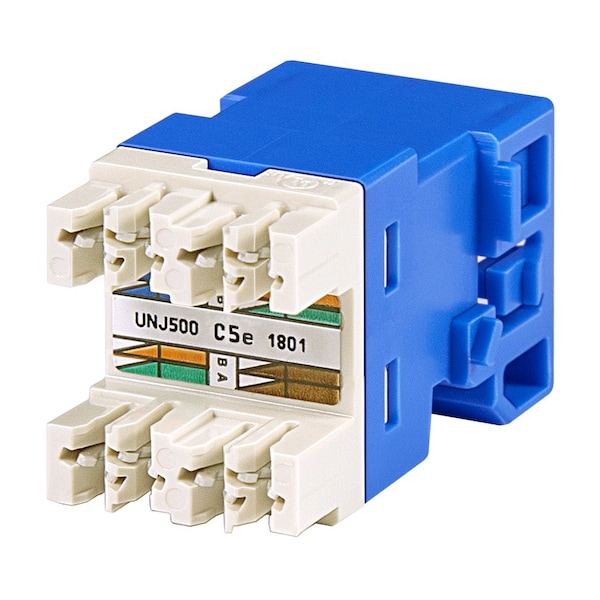 Commscope UNIPRISE MODULAR RJ45 JACKCAT 5E, UTP 8 POSICIÓN, AZUL MEDIO #760237766 - UNJ500-BL
