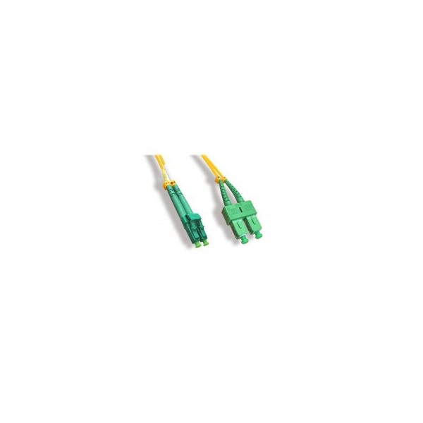 Swe-Tech 3C LC/APC to SC/APC OS2 Duplex 2.0mm Fiber Optic Patch Cord, OFNR, Singlemode 9/125, 2 meter6.6 ft - FWTLCSC-01402
