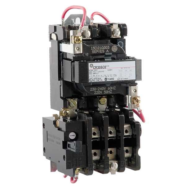 Arrancador de motor magnético no reversible, sin gabinete de clasificación NEMA, 480V AC, 3 polos - CR306C004.