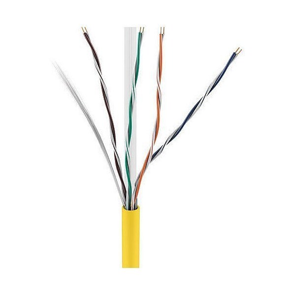 Adipro 23/4 CAT6 CMR/FT4 AMARILLO 1M RLBX UL/ETL 100% COBRE - 0E-CAT6RYW