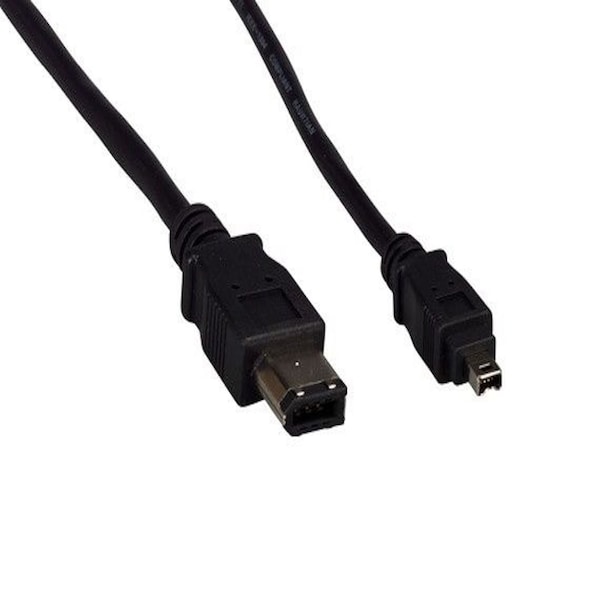 Cable Sanoxy de 3 pies IEEE 1394a FireWire 400 de 6 pines a 4 pines, negro - SNX-CBL-LDR-FW104-1103
