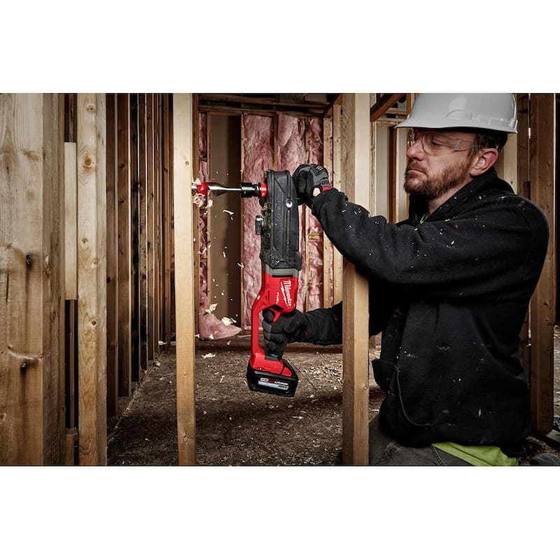 Milwaukee M18 FUEL Super Hawg 7/16 pulgadas Taladro Angular Derecho sin Escobillas Inalámbrico de Litio-Ion de 18V con Batería y Cargador - 2811-20-48-59-1880